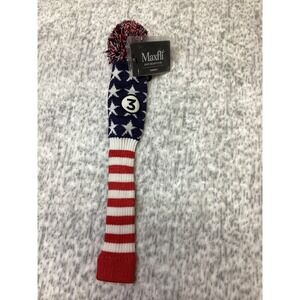 Maxfli Knit Headcover Fairway Wood American Flag Stars Stripes Red White Blue